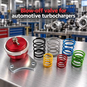 Nouvelle soupape de décharge externe en aluminium rouge RY TURBO avec ressorts pour la mise à niveau et la rétrofit des turbocompresseurs automobiles - Product Image 1