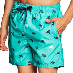 Men Turtle <b>Print</b> Swim Shorts Quick Dry Beach Shorts Elastic Waist Summer Swim Trunks Casual Vacation Board Shorts OEM - Product Image 4