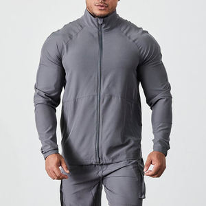 Men's Woven <b>Jacket</b> Gym Wear Spring And Autumn Streetwear Trendy Sleeves Track <b>Jacket</b> With Pockets OEM Hot <b>Workout</b> Gym <b>Jackets</b> - Product Image 3