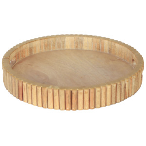 Plateau de service en bois artisanal ST-006 |   Plateau décoratif pour la maison, Inde - Product Image 1
