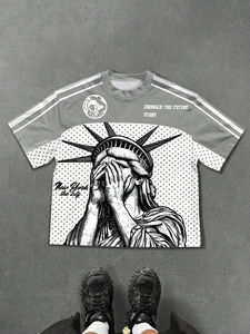 T-shirt Homme Grande Taille Personnalisé de Haute Qualité à Faible MOQ, Impression de Marque, Coton Vierge, Coupe Oversize, OEM, Vente en Gros, Streetwear - Product Image 5