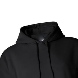 Men's <b>Black</b> Solid <b>Zip</b>-<b>Up</b> <b>Hoodie</b> Casual Hooded Sweatshirt with Kangaroo Pocket Drawstring Oversized Breathable - Product Image 6