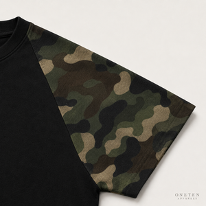 T-shirt unisexe à manches courtes et col rond, coupe ample, en jersey de soie/coton, personnalisable par le fabricant, avec broderie ou impression sur le devant, ou uni teint. - Product Image 5