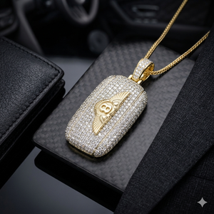 Trendy Icy 925 <b>Silver</b> Gold Plated Custom Medallion Pendant Logo Moissanite Fine Jewelry High Quality Dainty Hip Hop Gifts - Product Image 2
