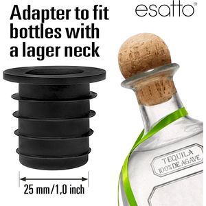 Set di 6 Adattatori Versatori per Liquori per Bottiglie Grandi di Olio d'Oliva, Convertitori per Accessori da Bar con Collo fino a 1 Pollice/25mm - Product Image 4