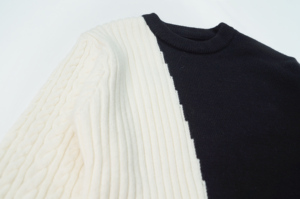 Maglione in Mohair <span class=keywords><strong>Basic</strong></span> personalizzato e minimalista comodo per il maglione in Mohair bianco e nero da uomo in stile elegante di tutti i giorni - Product Image 4