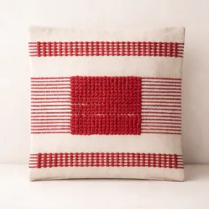 ปลอกหมอนอิงทอมือสไตล์โมร็อกโก XI พร้อมงานปักพู่ห้อย |   ปลอกหมอนตกแต่งสไตล์โบโฮ |   ขนาดตามสั่งและจัดหาจำนวนมาก - Product Image 2