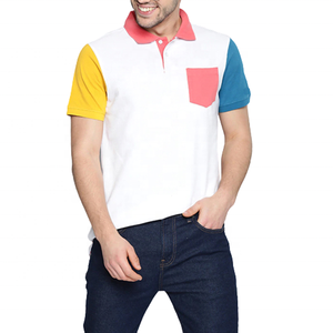 Nouvelle Arrivée Polo Homme Color Block Manches Courtes Coton Oxford Décontracté avec Poche Fournisseur en Gros de Polos pour Garçons - Product Image 1