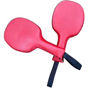 Durable Double Punch Paddles Mitts Focus Target Pu Leather Hooks Straight Taekwondo Karate Racket Training Hand Racket - Product Image 3