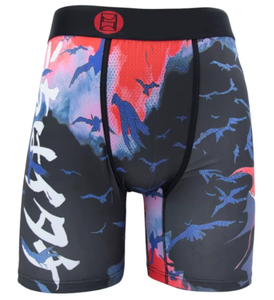 Sublimated Star Print <b>Boxer</b> Briefs Men Mid Rise Knitted Underwear Breathable Polyester Cotton <b>Trunks</b> Custom Elastic Waistband XL - Product Image 3