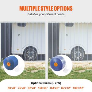 Striscia di tenda in PVC industriale porta rinfuse 150 'lunghezza X 8 "larghezza X 0.08" spessore chiaro plastica liscia per magazzini - Product Image 5