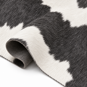 Chaqueta vaquera de cuero con pelo de vaca gris grafito y blanco para hombre, con puño recto, estilo cowboy/ranchero, fabricante mayorista OEM, invierno - Product Image 6