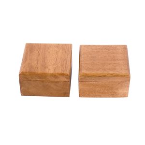 Custom Wood <b>Ring</b> <b>Box</b> Holder, Double Slot Wedding & Engagement <b>Ring</b> <b>Box</b>, <b>Ring</b> <b>Bearer</b> with Transparent Lid & Wood Base - Product Image 2