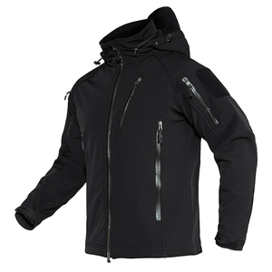 Veste coupe-vent en gros OEM, vestes tactiques imperméables et manteaux à capuche softshell pour hommes pour la pêche - Product Image 2