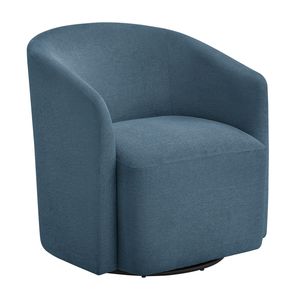 Poltrona Girevole Ardena Blu, Elegante Arredamento per Soggiorno - Product Image 1