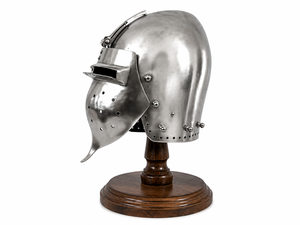 Casque de chevalier médiéval Hounskull fait main en acier doux, portable, pour reconstitution historique, cosplay et Halloween - Product Image 6