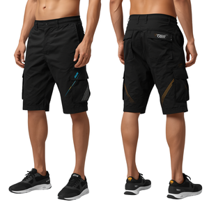 Pantalones Cortos Cargo de Inspiración Urbana para Hombre con Diseño Velocity Motion y Características de Diseño Utilitario Premium - Product Image 2