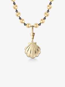 Colgantes de Concha Marina para Mujer, Oro Sólido de 14k y 18k, Rodio Ennegrecido, Pavé de Diamantes Cultivados en Laboratorio, Estilo Vintage, IGI - Product Image 4