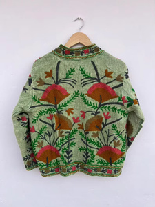 Factory Price <b>Womens</b> Cotton Embroidered Suzani <b>Jacket</b> Handmade Boho Ethnic Lightweight <b>Jacket</b> - Product Image 3