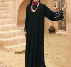 Offre Spéciale 2026 – Abaya Modeste de Dubaï à Manches Longues, Ornée de Perles et de Paillettes, Traditionnelle, Faite à la Main, pour Mariage, en Polyester Respirant pour Femme - Product Image 3