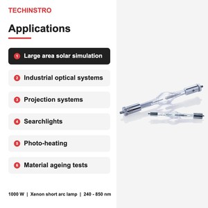 Lámpara de Xenón de Arco Corto de 1000W para Laboratorio, Fuente de Luz de Alta Potencia para Simulación Solar y Equipos de Prueba Óptica Industrial OEM - Product Image 6