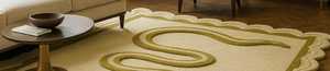 Modern golden snake design Hand Tufted Wool Area Rug Custom Home Decor Picnic Latex Backing High Pile <b>Pet</b> Friendly - Product Image 3