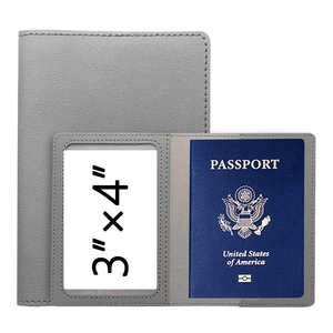 Diseño de Logotipo Personalizado, Juego de Porta Pasaportes y Etiquetas de Equipaje de Cuero PU al por Mayor - Product Image 4