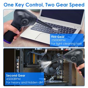 Soffiatore d'Aria Elettrico Senza Fili Portatile Ricaricabile per Tastiera Computer PC con Funzioni Integrate - Product Image 2