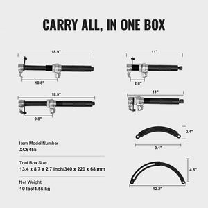 Set di 2 compressori per molle a spirale MacPherson per impieghi gravosi, 2646 libbre, strumento per riparazioni auto - Compressore per molle elicoidali sicuro - Product Image 3