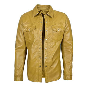 New Design Best Quality Hot Sale Leather Men's <b>Shirts</b> Low MOQ Wholesale Price Top Selling Made In Pakistan - Product Image 1