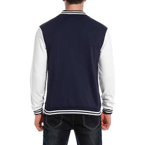 Veste universitaire réversible pour homme en mélange coton-nylon, à porter des deux côtés, couleur contrastée, style baseball, rétro, manteau d'hiver - Product Image 5