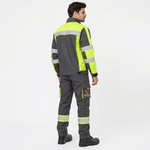 Uniforme de Seguridad Personalizado, Conjunto de Ropa de Trabajo Reflectante, Tela de Poliéster Resistente, Diseño de Alta Visibilidad, Ajuste Cómodo, OEM Industrial - Product Image 3