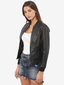 Veste en cuir pour femme respirante avec logo personnalisé, couleur et taille personnalisables - Product Image 2