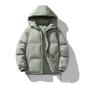 Manteau d'hiver matelassé unisexe avec logo personnalisé livraison directe manteau en duvet rembourré chaud poly en vente en gros - Product Image 2