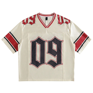 Camisetas de fútbol de malla transpirable personalizadas con nombre y número del equipo impreso, con impresión por sublimación. - Product Image 1