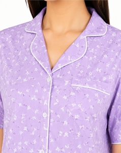 Pijama de Satén para Mujer, Premium, Cómodo, Tejido Suave y Transpirable, Corte Relajado, Comodidad Diaria, Sensación Ligera, Cierre Frontal - Product Image 4