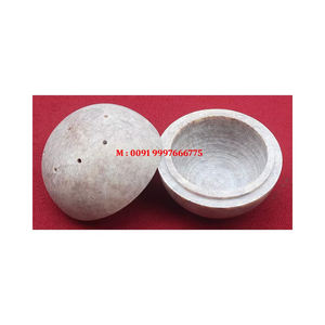 Quemador de Incienso Bakhoor Tallado a Mano en Piedra de Savia Natural, Forma Redonda, Color Natural con Superficie Brillante, Utilizado para Regalos de Boda - Product Image 2