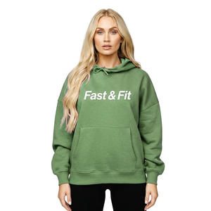 Sudadera con Capucha Personalizable con Logotipo, Estilo Casual, Hombros Caídos, Transpirable, Ecológica, Tejida, para Mujer, Otoño-Invierno - Product Image 1