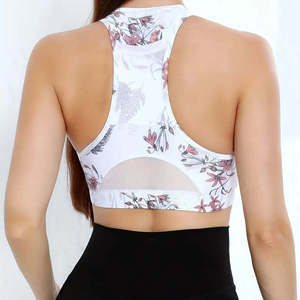 Nuevo sujetador deportivo de moda para mujer con cremallera, de alto soporte, sin costuras, con tirantes ajustables, logo frontal, de Spandex/Nylon, hecho en Pakistán, para gimnasio. - Product Image 2