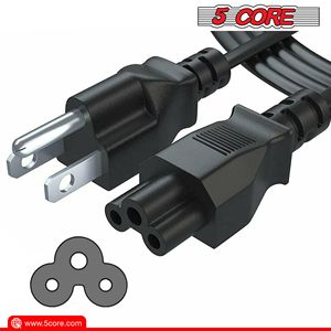 Cavo di alimentazione a parete Non polarizzata a 3 punte da 12 piedi per Monitor LCD a LED di ricambio per caricabatterie per Laptop compatibile con 1002 - Product Image 2