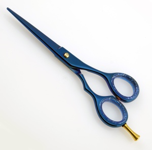 Tijeras de peluquería de plasma azul profesional KOUNAIN 5,5 \ "6,0 \" maquinilla de afeitar afilada de acero inoxidable para uso de salón de belleza - Product Image 5