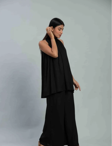 ชุดเซ็ตคอร์ดเน็คสีดำแบบผูกคอ - Product Image 5