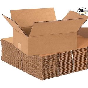 25-<b>Pack</b> Small to Medium Corrugated Cardboard Shoe <b>Boxes</b> Shipping Organisers - Product Image 1