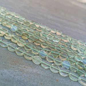 Natural Green <b>Amethyst</b> 5-7MM Smooth Coin Shape Gemstone Beads Loose Green <b>Amethyst</b> Beads For Jewelry <b>Bracelet</b> Making Wholesale - Product Image 6