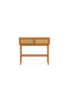 Mesita de noche moderna de madera con 3 cajones y puerta de ratán, muebles escandinavos para dormitorio, hotel, apartamento, casa y villa - Product Image 1