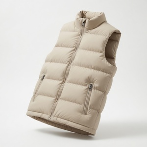 Custom Light Weight Woolen Formal Gilet Puffer Vest Breathable Windproof Winter Down <b>Padded</b> Sleeveless Jacket for Men - Product Image 6