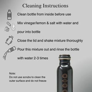 Botella de Agua de Cobre Chakra Negra, 7 Chakras, Ayurvédica, de Cobre Puro, a Prueba de Fugas, Impermeable, para Uso en el Automóvil y al Aire Libre, Regreso a Clases - Product Image 6