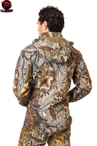 Veste softshell à capuche pour homme, de qualité supérieure, résistante aux intempéries, entièrement zippée, pour la chasse - Product Image 6