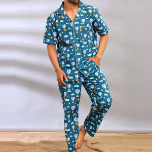 Pyjama en coton doux pour homme, pyjama confortable pour homme, pyjama respirant pour homme, pour porter la nuit - Product Image 1