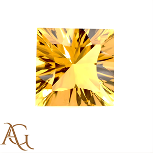 Citrine naturelle en quartz, carrée, découpée au laser, gravée, intaglio, camée, jaune, pierre précieuse en vrac pour la fabrication de bijoux, vente en gros - Product Image 1